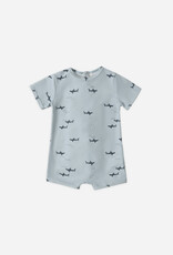 Rylee + Cru Inc. SHORTY ONE-PIECE SHARKS LIGHT-BLUE