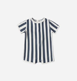 Rylee + Cru Inc. SHORTY ONE-PIECE NAVY STRIPE