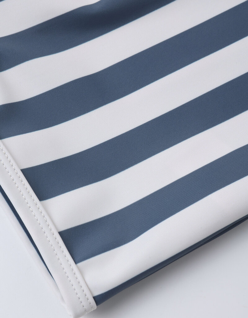 Rylee + Cru Inc. SHORTY ONE-PIECE NAVY STRIPE