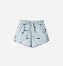 Rylee + Cru Inc. SALE SWIM TRUNK SHARKS LIGHT-BLUE