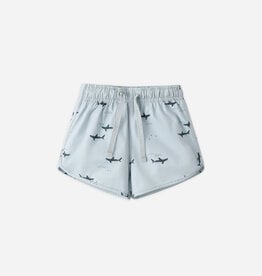 Rylee + Cru Inc. SWIM TRUNK SHARKS LIGHT-BLUE