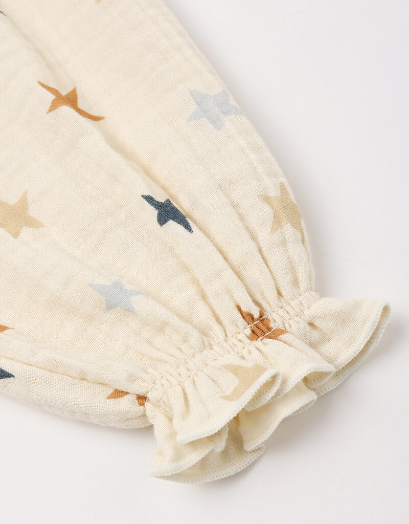 Rylee + Cru Inc. SAWYER JUMPSUIT STARS NATURAL