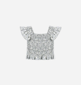 Rylee + Cru Inc. SALE ZAYLA TOP HYDRANGEA LIGHT-BLUE