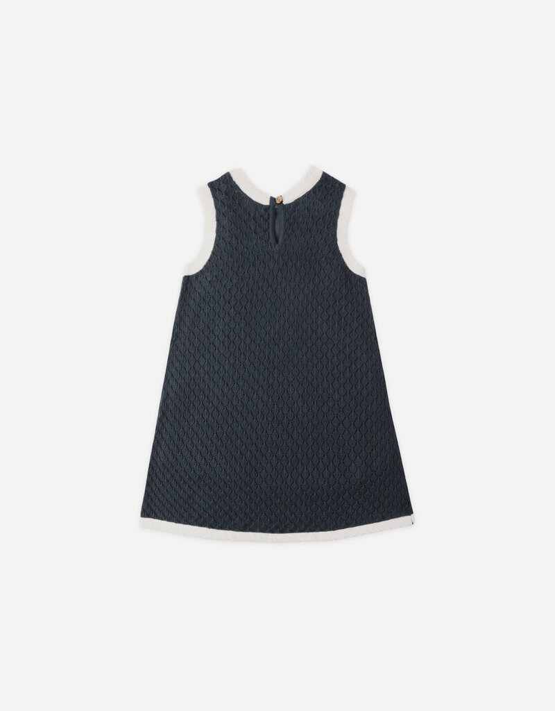 Rylee + Cru Inc. CROCHET TANK MINI DRESS NAVY