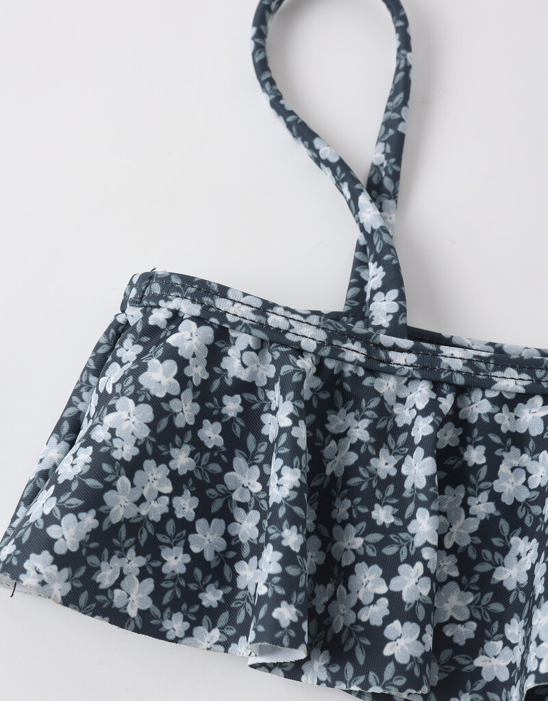 Rylee + Cru Inc. SKIRTED BIKINI NAVY FLORAL