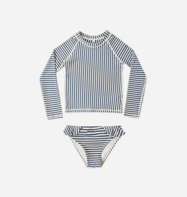 Rylee + Cru Inc. SALE MARYN RASHGUARD SET NAVY STRIPE