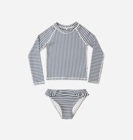 Rylee + Cru LLC SALE MARYN RASHGUARD SET NAVY STRIPE
