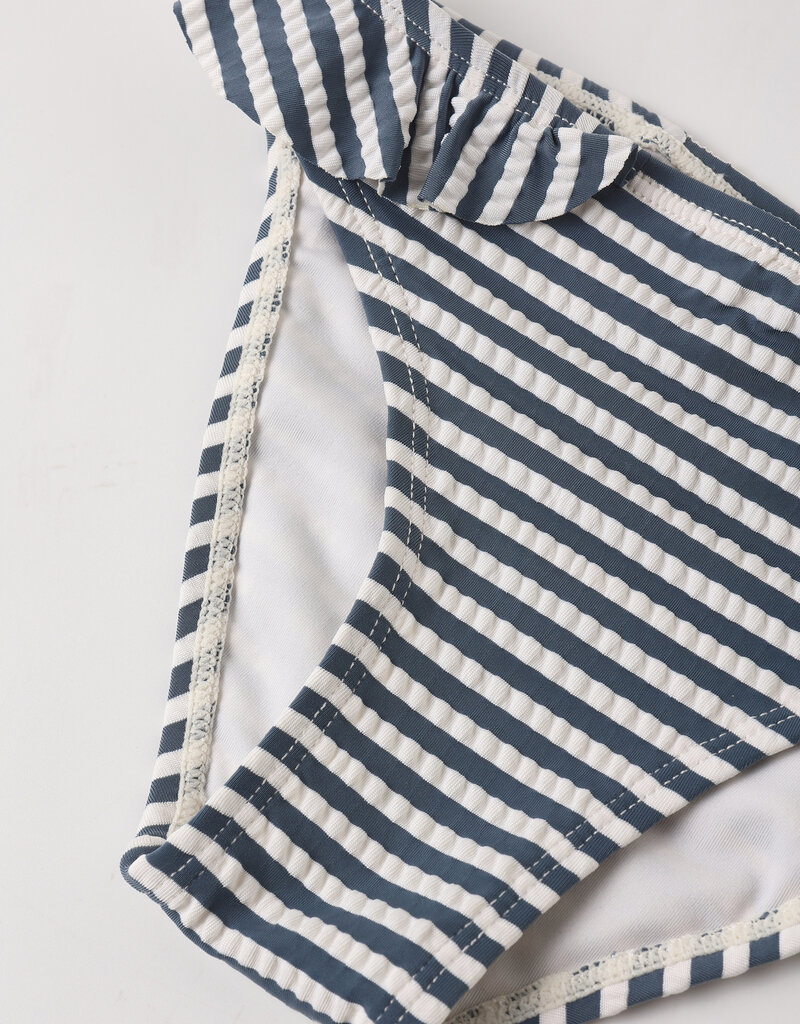 Rylee + Cru LLC MARYN RASHGUARD SET NAVY STRIPE