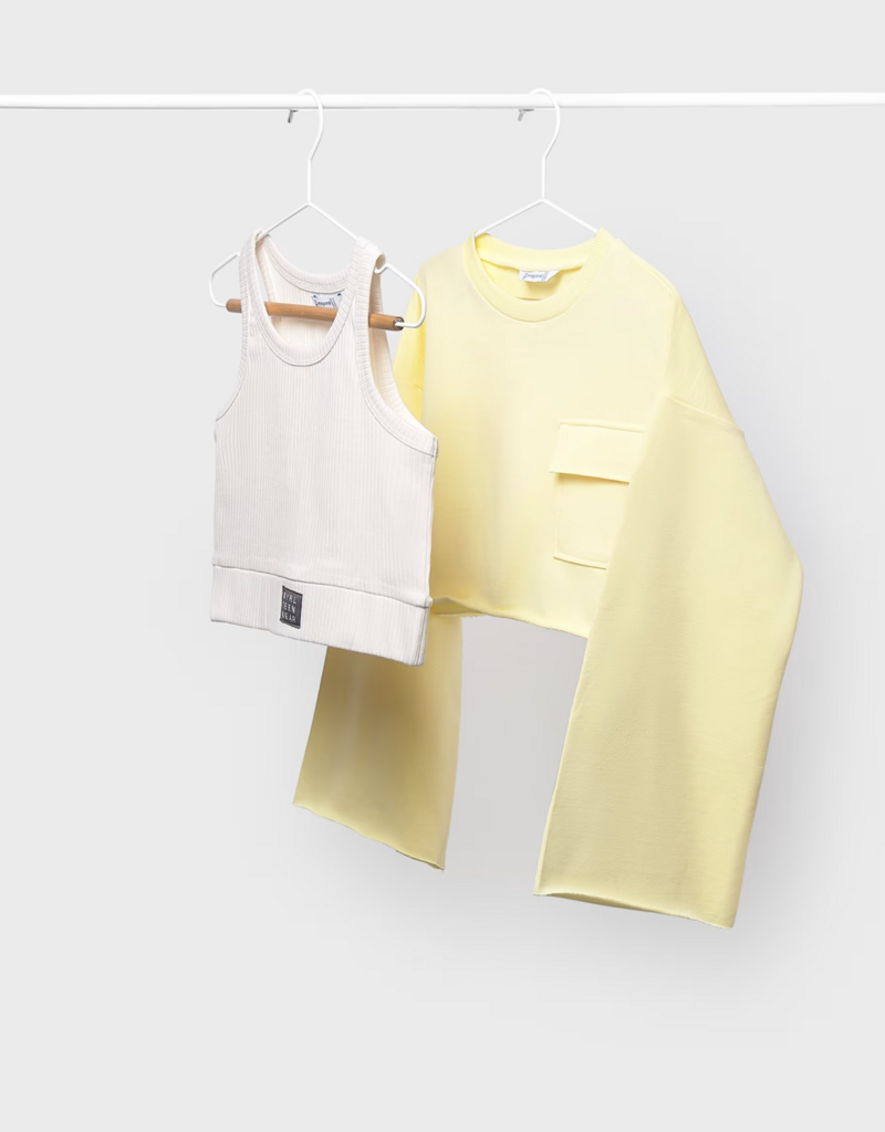 Mayoral 2 pc Pullover Set Vanilla