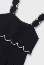 Mayoral Black Jumpsuit w/White Wave Detail