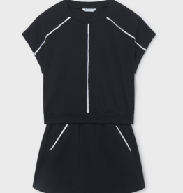 Mayoral Black Top and Skirt Set