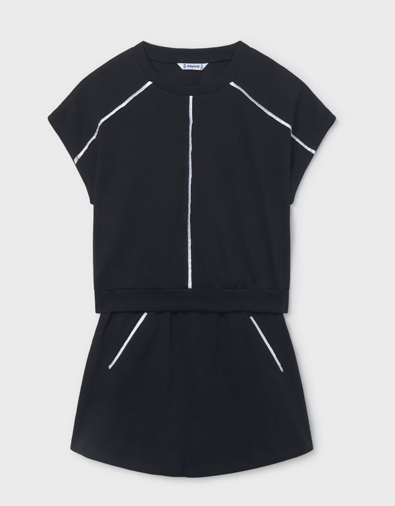 Mayoral Black Top and Skirt Set