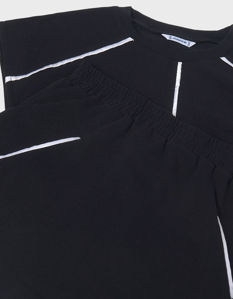 Mayoral Black Top and Skirt Set