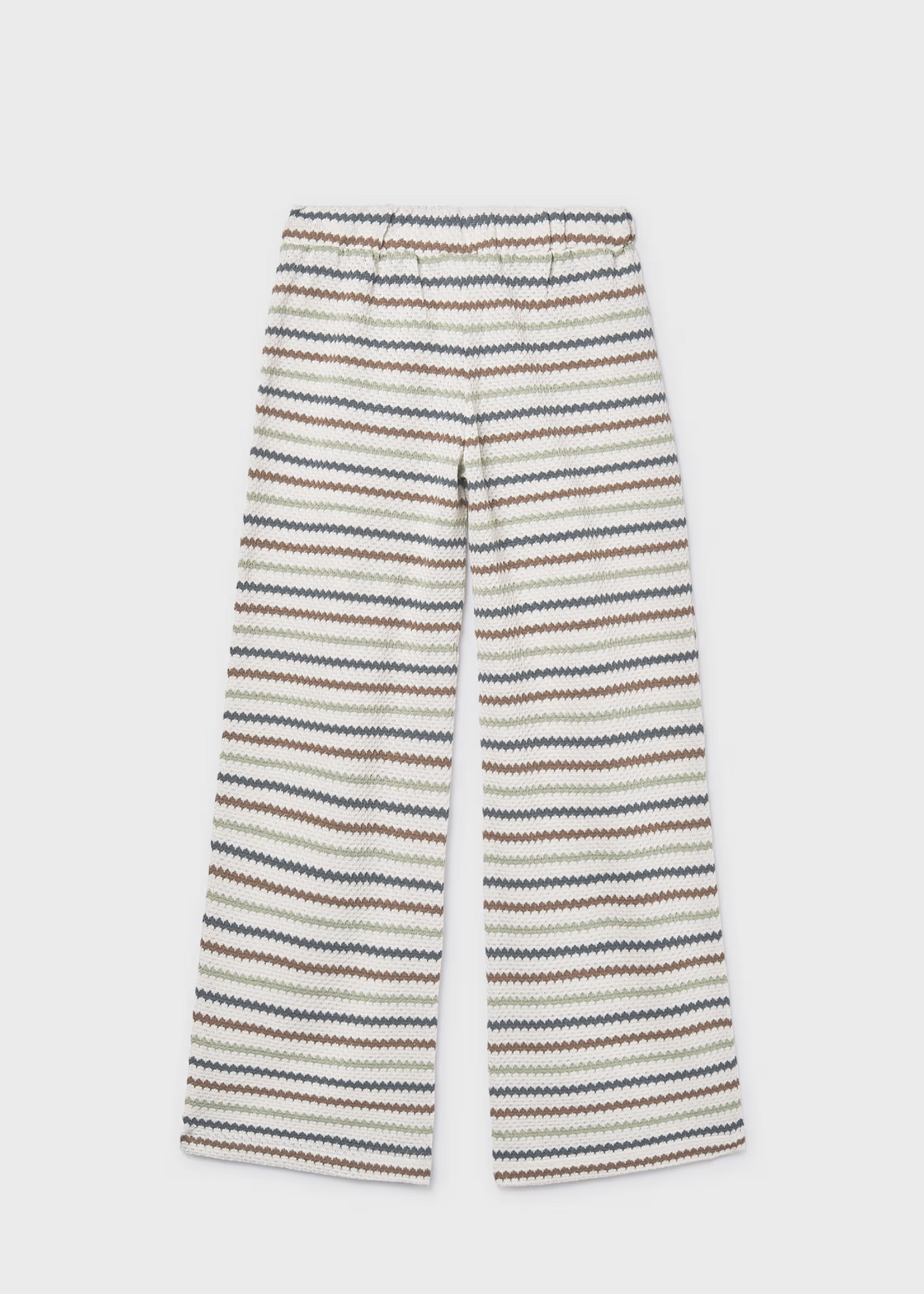 Mayoral Crochet Pants Cream Stripe