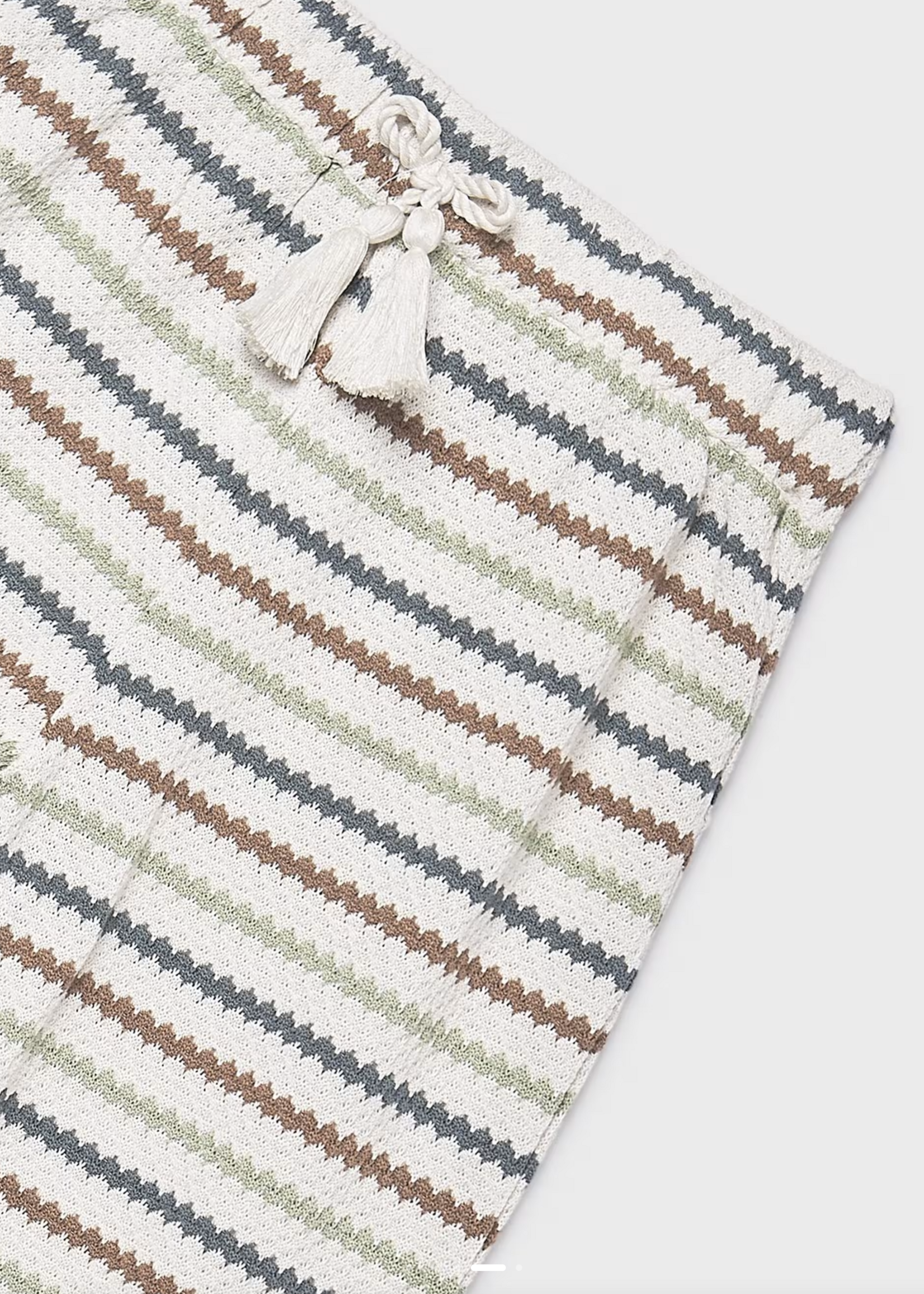 Mayoral Crochet Pants Cream Stripe