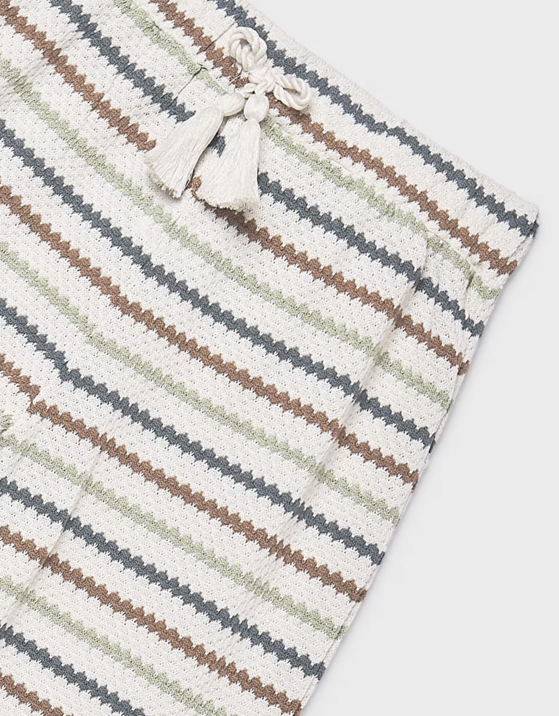 Mayoral Crochet Pants Cream Stripe