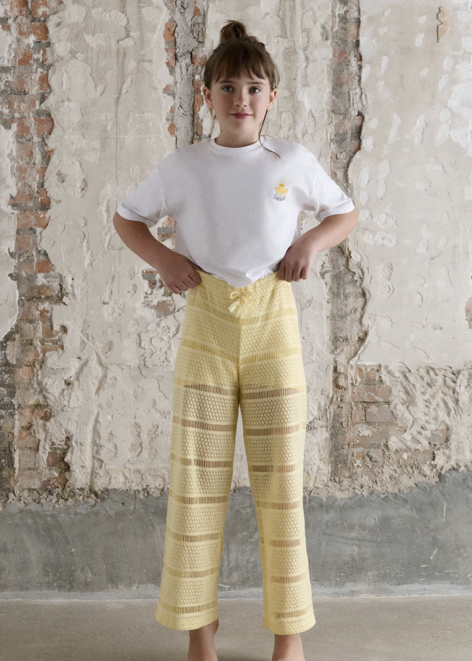 Mayoral Crochet Pants Vanilla