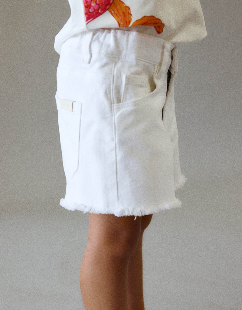 Mayoral Girls White Twill Shorts