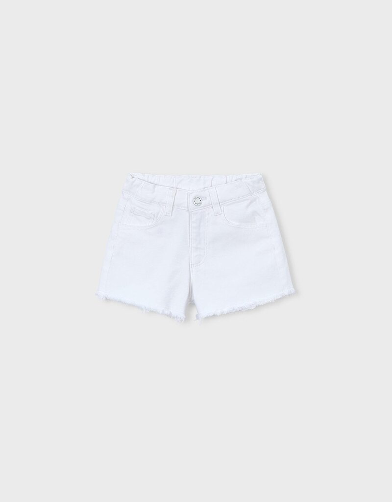 Mayoral Girls White Twill Shorts