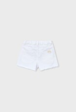 Mayoral Girls White Twill Shorts