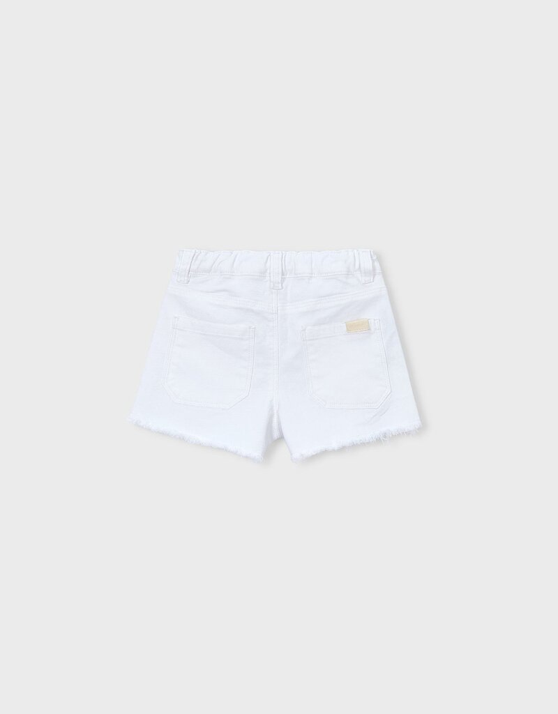 Mayoral Girls White Twill Shorts