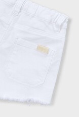 Mayoral Girls White Twill Shorts