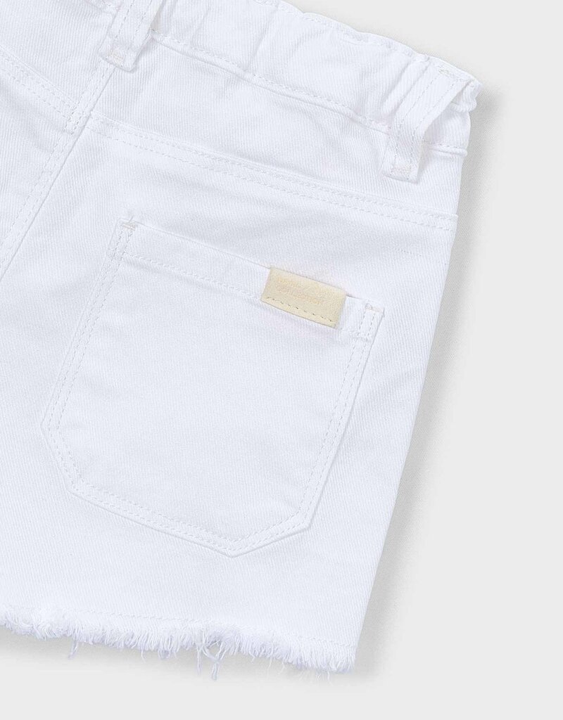 Mayoral Girls White Twill Shorts