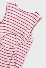 Mayoral Red Midi Striped Dress