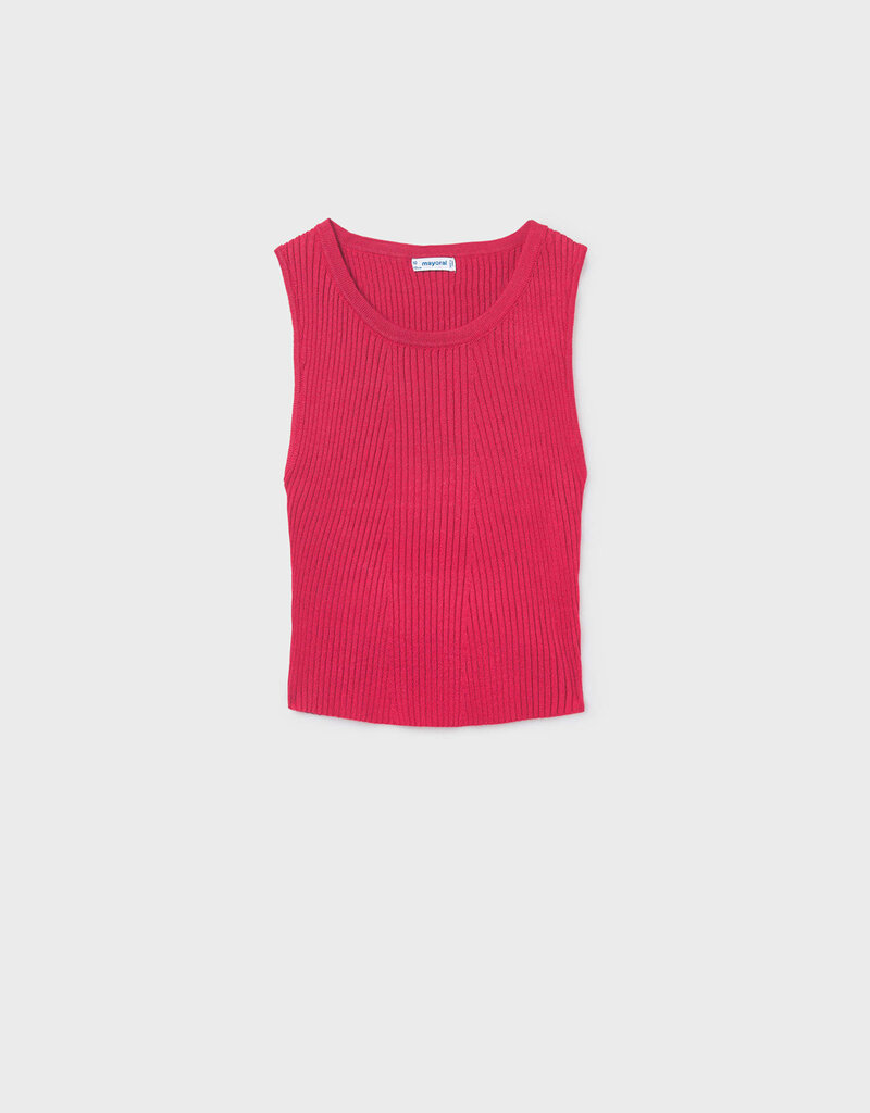 Mayoral Red Knit Top w/Back Cut Out