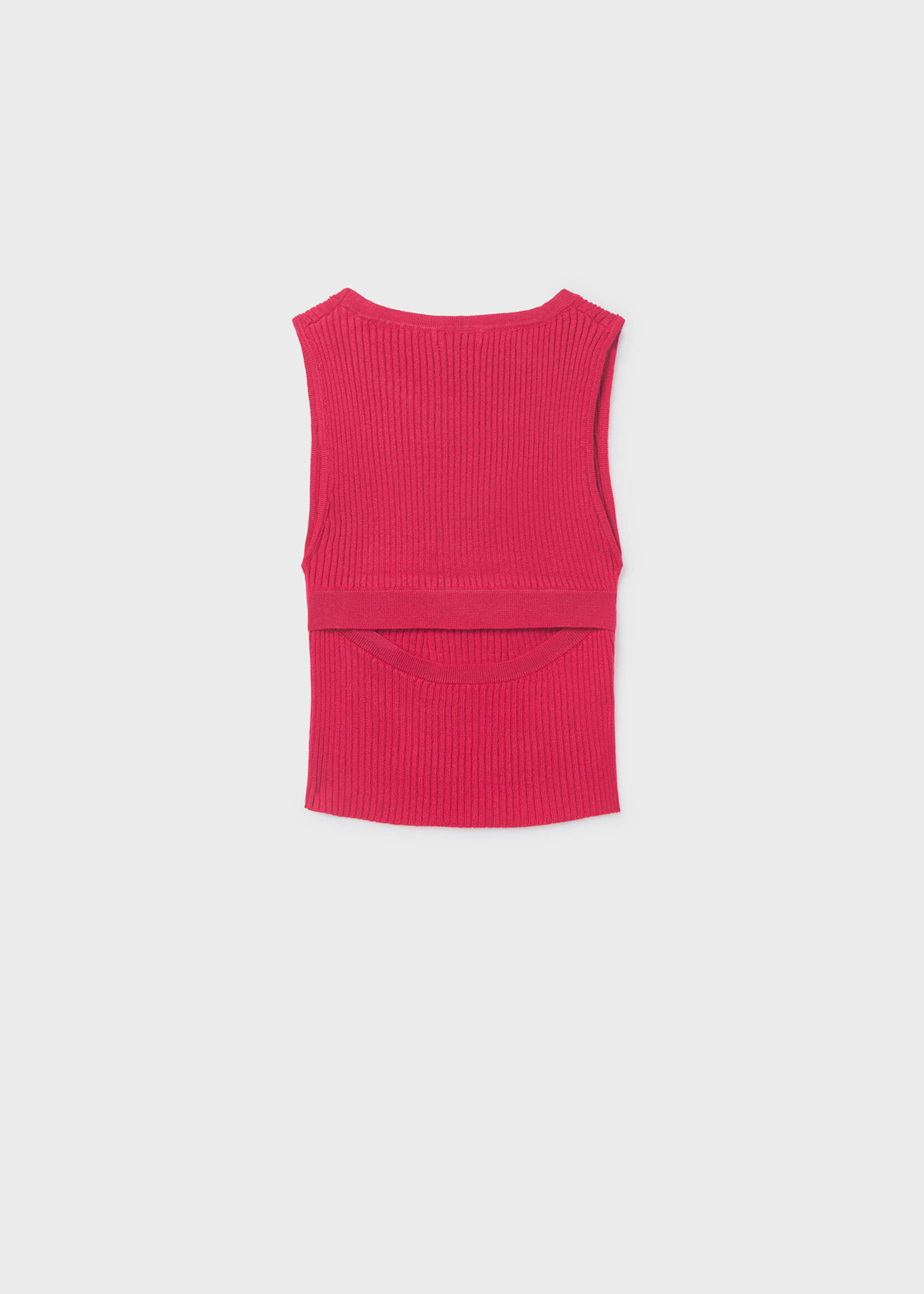 Mayoral Red Knit Top w/Back Cut Out