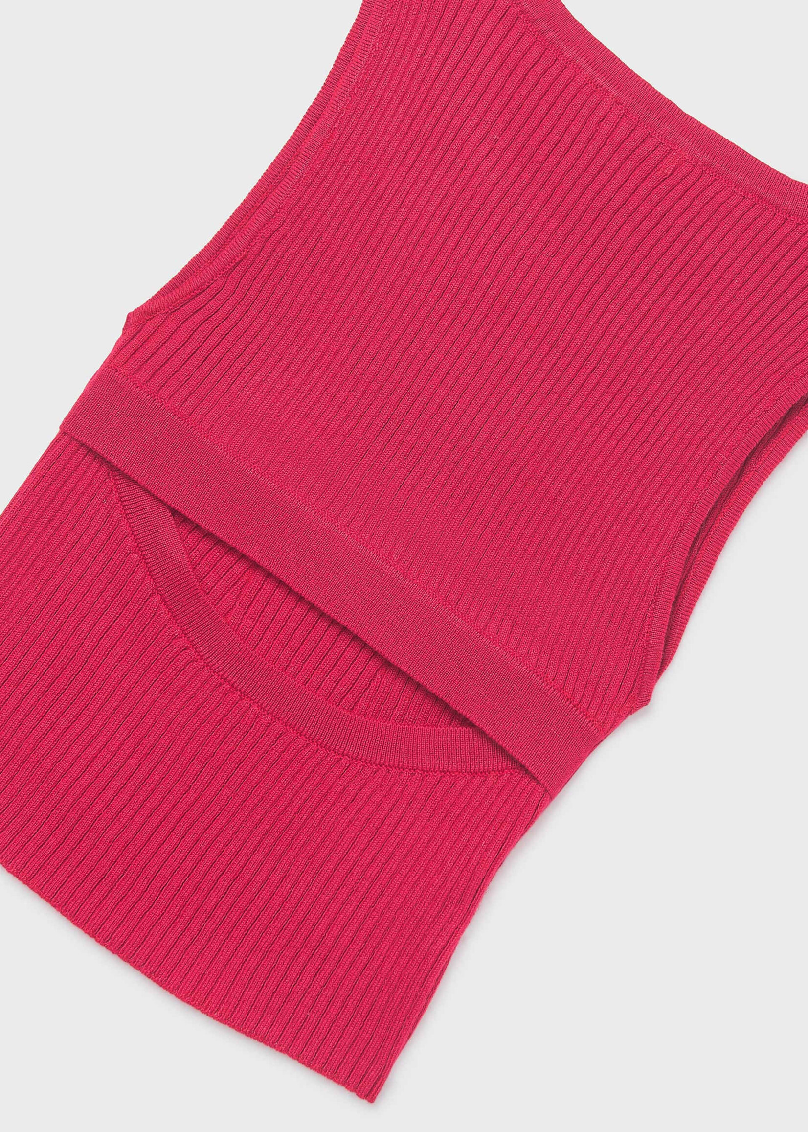 Mayoral Red Knit Top w/Back Cut Out