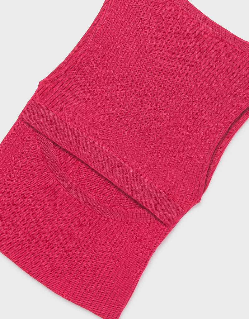 Mayoral Red Knit Top w/Back Cut Out