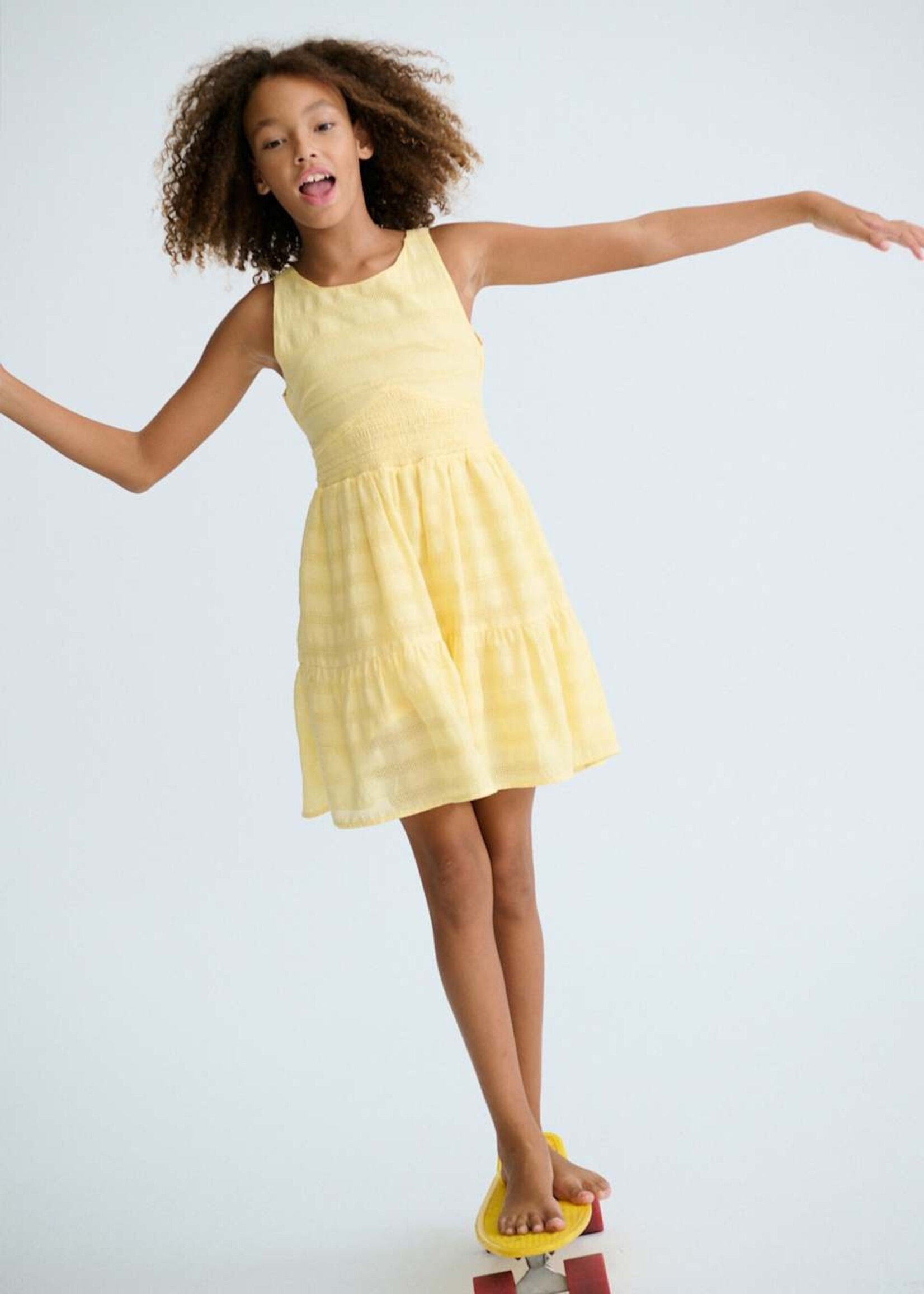 Mayoral Voile Dress Vanilla