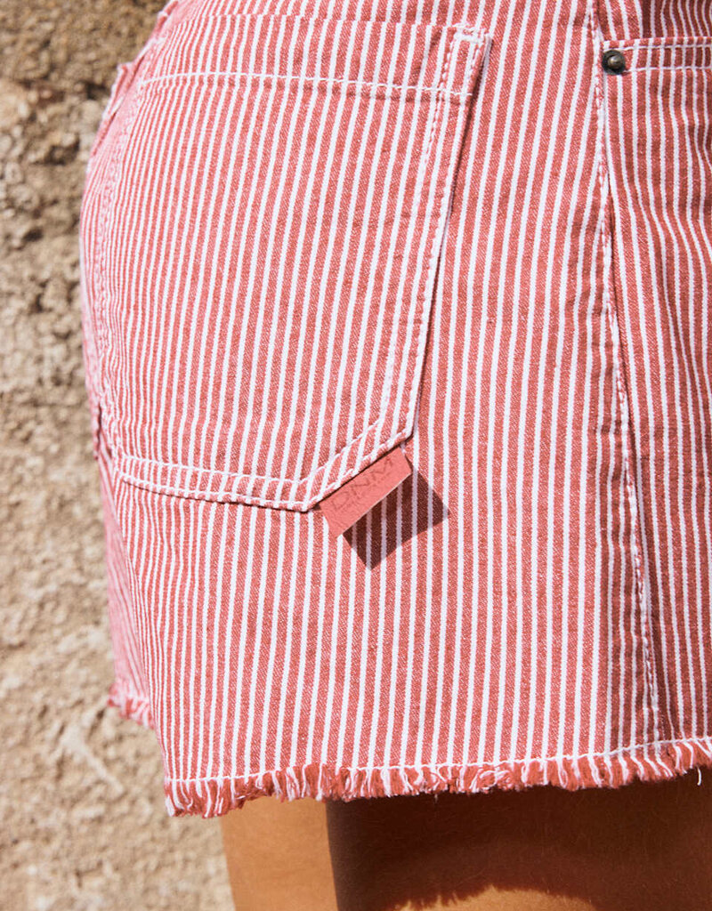 Mayoral Red Stripe Denim Shorts