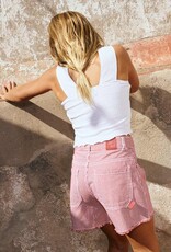 Mayoral Red Stripe Denim Shorts