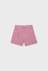 Mayoral Red Stripe Denim Shorts