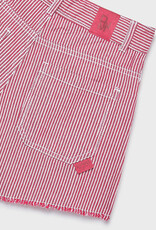 Mayoral Red Stripe Denim Shorts