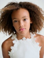 Mayoral SALE. White Tank Top w/Flower Lace