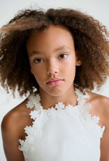 Mayoral White Tank Top w/Flower Lace