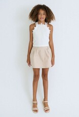 Mayoral White Tank Top w/Flower Lace