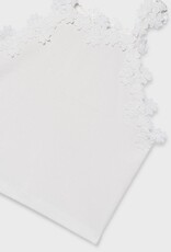 Mayoral White Tank Top w/Flower Lace