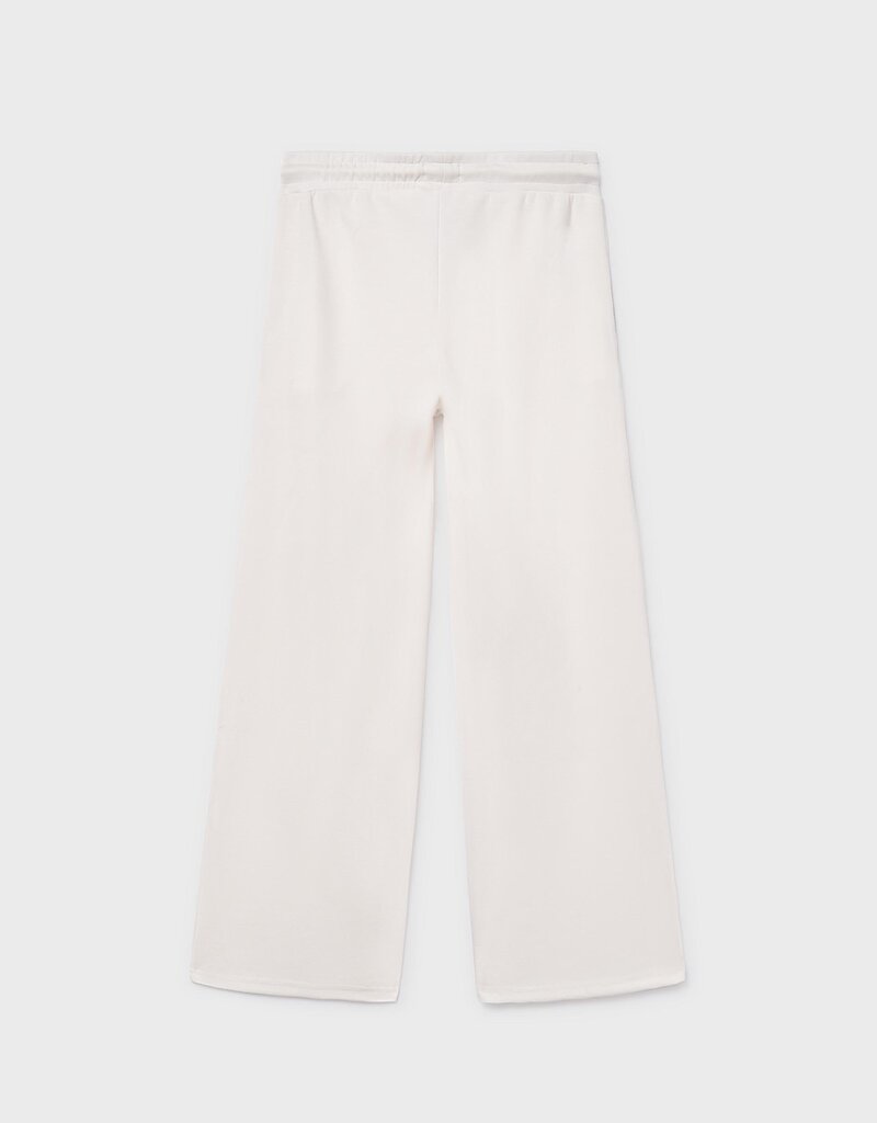 Mayoral Wide Leg Cream Pants w/Black Piping