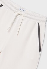 Mayoral Wide Leg Cream Pants w/Black Piping