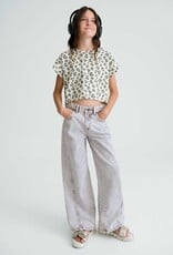 Mayoral Girls Wide Leg Denim Pants Grey