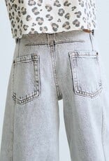 Mayoral Girls Wide Leg Denim Pants Grey