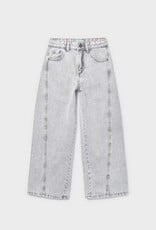 Mayoral Girls Wide Leg Denim Pants Grey