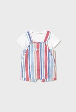Mayoral Red Stripe Shortall w/Tee