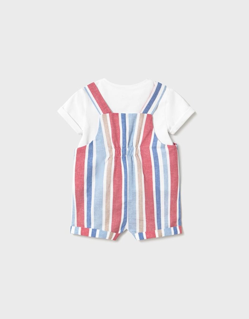Mayoral Red Stripe Shortall w/Tee