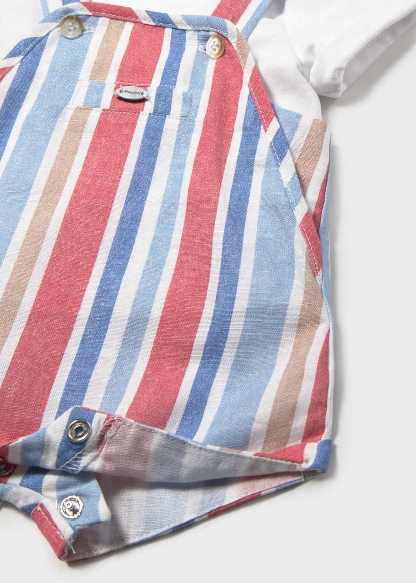 Mayoral Red Stripe Shortall w/Tee