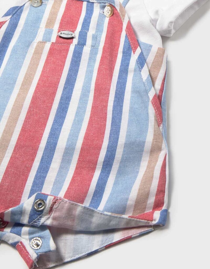 Mayoral Red Stripe Shortall w/Tee